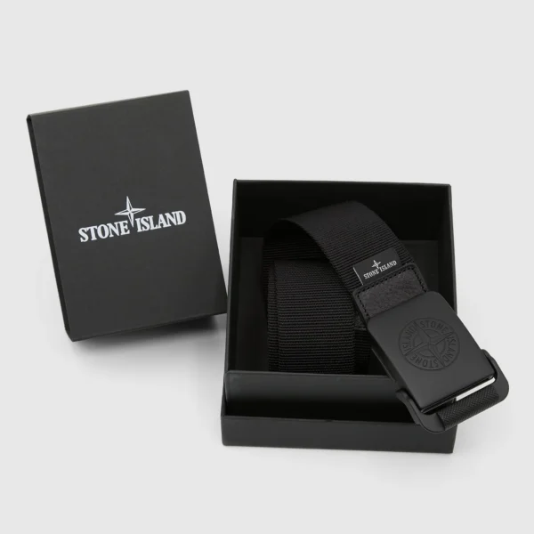 Stone Island Black Nylon Belt