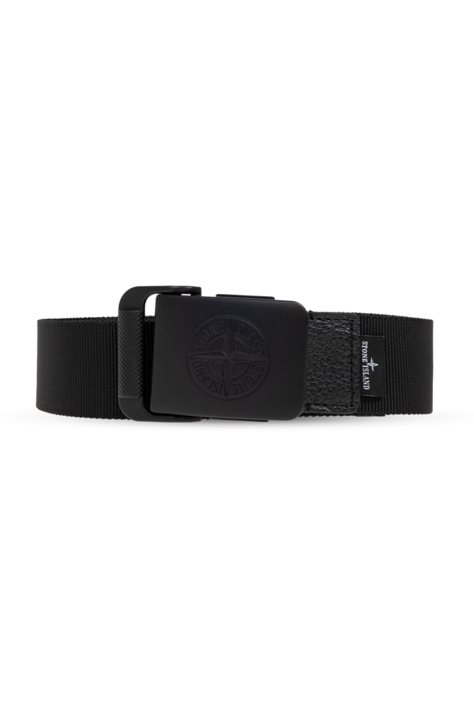 Stone Island Black Nylon Belt
