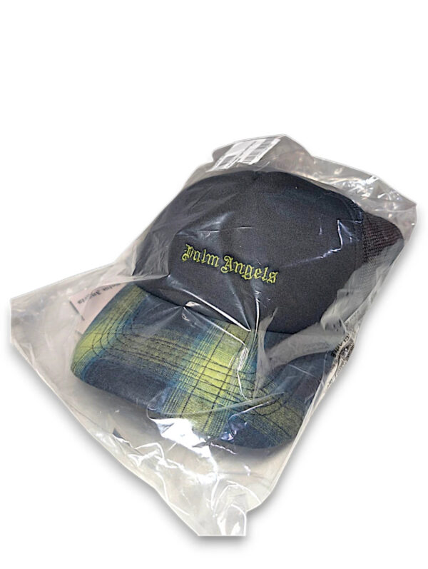 1749376982-1.jpeg Palm Angels Men's Logo Trucker Hat in Black