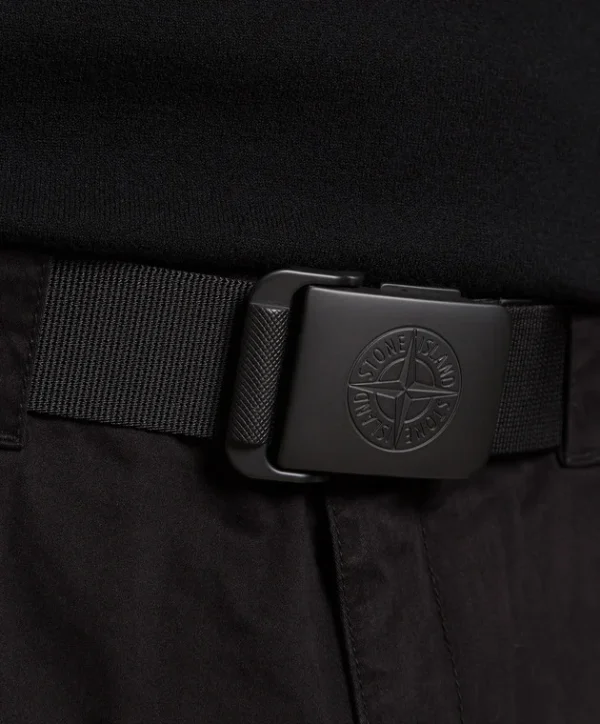 Stone Island Black Nylon Belt